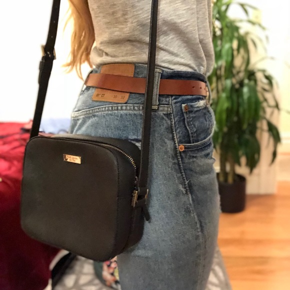 kate spade Handbags - Kate Spade Crossbody Black Leather Small Purse
